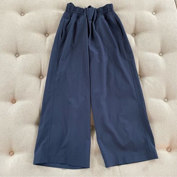 Calia Carrie Underwood Navy Blue Wide Leg Crop Pants S - Picture 1 of 7